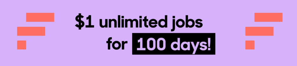 Banner image for $1 jobs for 100 days promotion